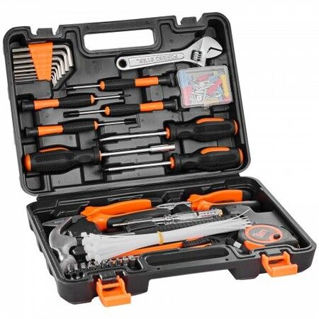 Tool Kit 132 Piece General Household Hand Tool Set with Portable Tool Case