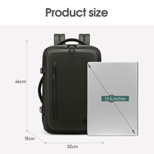 Vacuum Travel Backpack Compression Rucksack Waterproof Expandable Men Carryon Luggage Storage Bag Business Work Laptop Office 22-45L