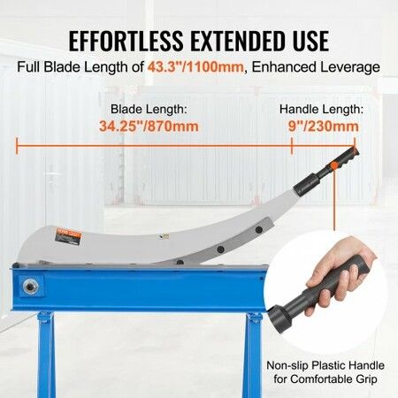 800mm Manual Hand Plate Shear for Metal Sheet Processing, Benchtop Cutter with Q235 Material, for Crafts Thick Steel Crafting, Heavy Duty Roll Press Machine for Builders, DIY Enthusiasts