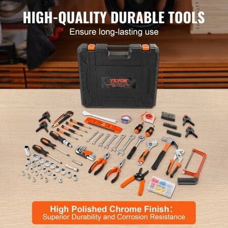 Tool Kit 216 Piece General Household Hand Tool Set with Portable Tool Case