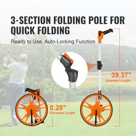 Measuring Wheel 12.5鈥?Road Runner Distance Telescoping Handle w/ Back Bag