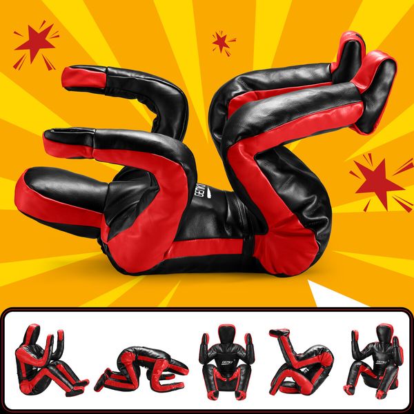 170cm Grappling Dummy MMA Wrestling Jiu Jitsu Boxing Punching Unfilled Karate Kickboxing Practice Bag Kicking Training Mannequin Genki