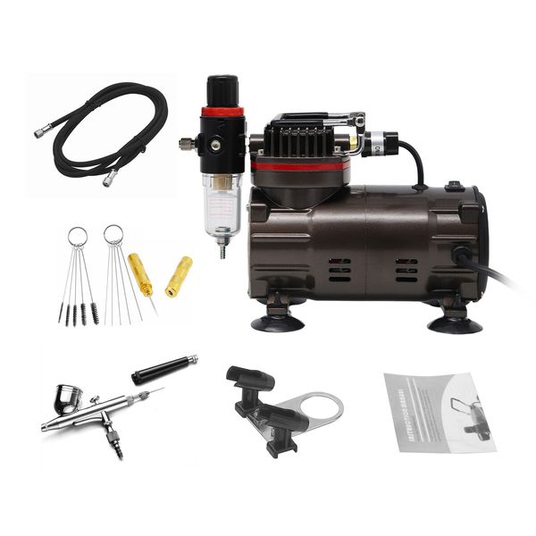 Airbrush Kit Compressor Sprayer Gun Painting Air Brush Set Machine Equipment for Car Decoration Model Art Makeup Nails Tattoo Graffiti