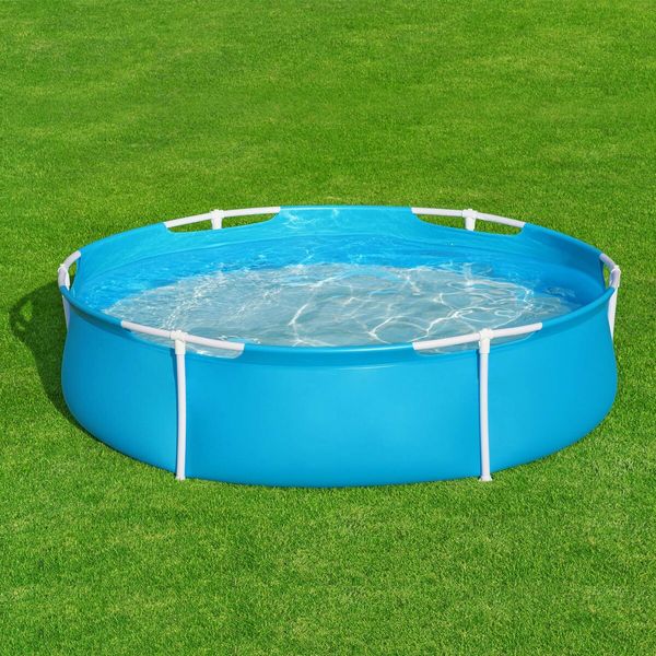 Bestway Round Above Ground Swimming Pool My First Frame 1.52m x 38cm for Kids 2+ Water Play Centre Fast Easy Set Up Outdoor Backyard