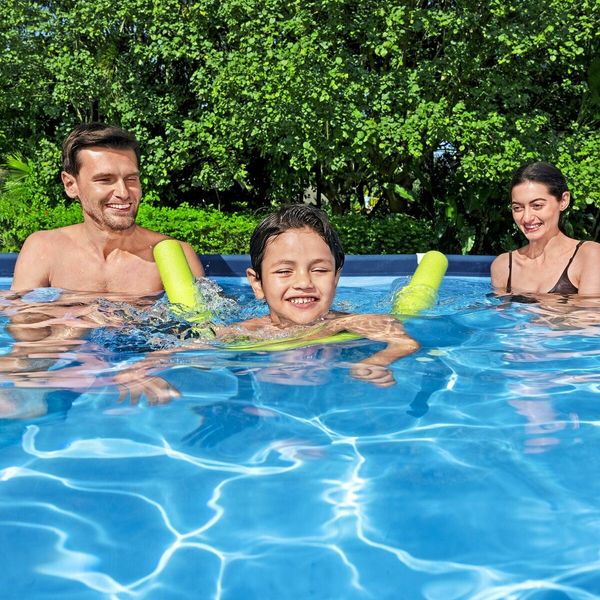 Bestway Swimming Pool Rectangular Above Ground Pools 300x201x66cm Steel Pro Frame Easy Set Up for Outdoor Backyard Family Water Play Fun