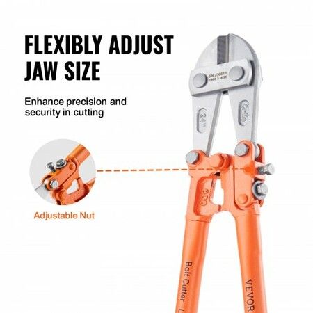 Bolt Cutter 24" Lock Cutter Bimaterial Handle with Rubber Grip Alloy Steel