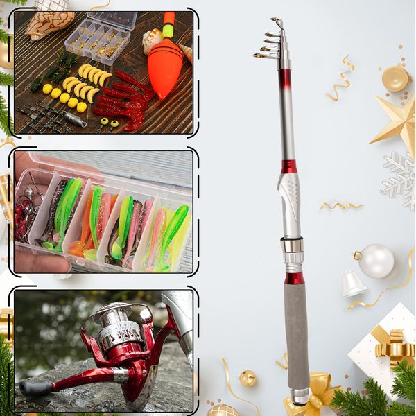 Fishing Advent Calendar,Fishing Christmas Countdown 24 Days,Fish Tackle Set,Christmas Surprise Fishing Bait Gift,Fishing Lures Set