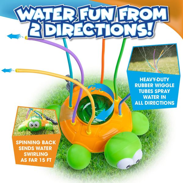 Water Sprinkler,Toddler Outdoor Toys,Backyard Spinning Turtle Kids Sprinkler Toy,Summer Toys Splashing Fun,Kids Outdoor Toys,Age3+