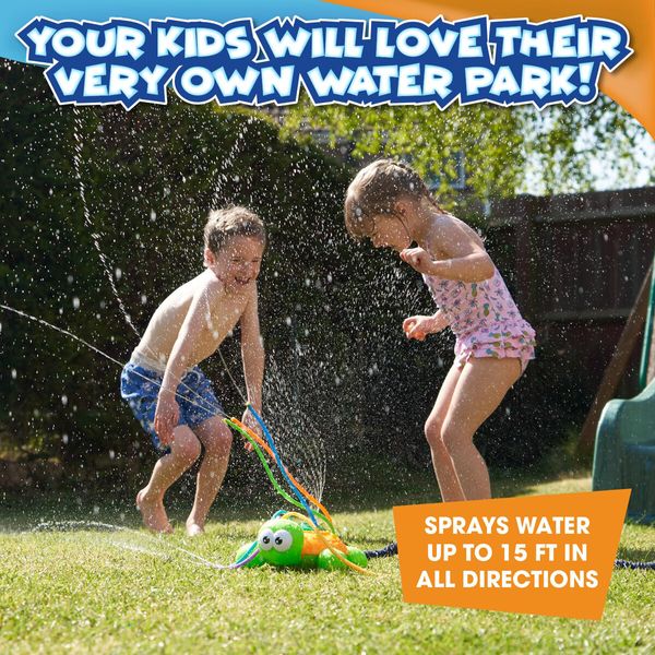 Water Sprinkler,Toddler Outdoor Toys,Backyard Spinning Turtle Kids Sprinkler Toy,Summer Toys Splashing Fun,Kids Outdoor Toys,Age3+