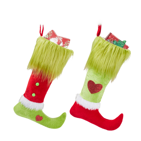 2 Pack Grinch Christmas Ugly Stockings  Christmas Decorations Grinches Decor Ornaments Holiday Home Indoors