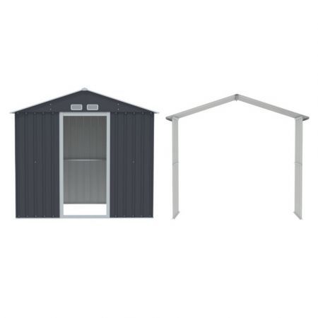 Giantz Garden Shed Outdoor Storage 2.15x1.74M Tool Workshop House w/Extension Kit