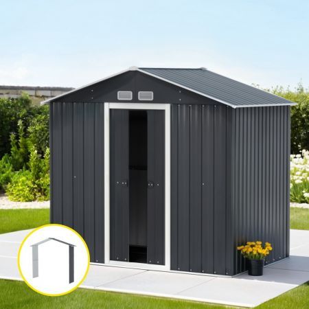 Giantz Garden Shed Outdoor Storage 2.15x1.74M Tool Workshop House w/Extension Kit