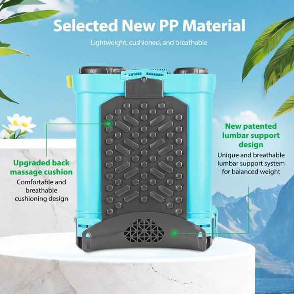 16L Electric Backpack Sprayer 12V Battery Powered Rechargeable Knapsack Garden Watering Lawn Weed Disinfection Agriculture Car Wash Spray Equipment