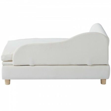 Pet Sofa, Dog Couch for Large-Sized Dogs and Cats, 36x23x16 inch Soft Velvety Dog Sofa Bed, 50 kg Loading Cat Sofa, White