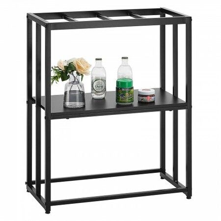 Aquarium Stand, 20 Gallon Fish Tank Stand, 24.8 x 13 x 30 in Steel Turtle Tank Stand, 167.6 lbs Load Capacity, Reptile Tank Stand with Storage, Hardware Kit, and Non-slip Feet, Black