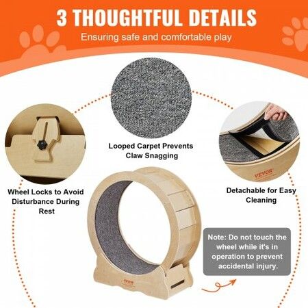 Cat Exercise Wheel Large Cat Treadmill Wheel for Indoor Cats 29.5 inch