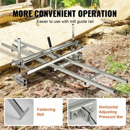 Chainsaw Mill 14"-36" Guide Bar and 9 ft Aluminum Rail Mill Guide System