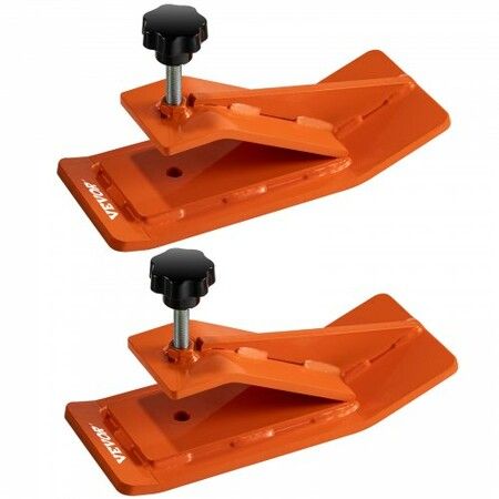 2pcs Tractor Bucket Protector Ski Edge Tamer Protector Snow Removal Orange