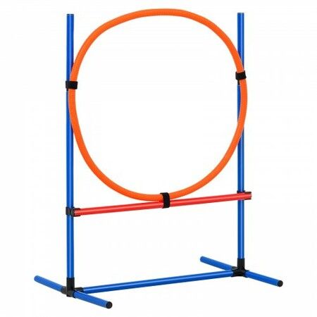 Dog Agility Training Equipment 4 PCS Set with Hurdles Jump Ring Pause Box