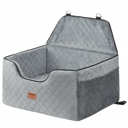 Dog Booster Car Seat Pet Car Seat for Medium Large Dog up to 24.9 kg Gray