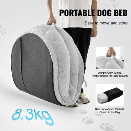 Human Dog Bed 1720x890x250 mm Human Size Dog Bed Washable Faux Rabbit Fur