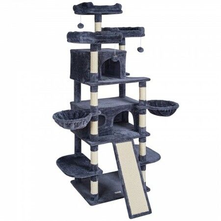 Cat Tree 174 cm Cat Tower for Indoor Cats with Cat Condos Scratching Post