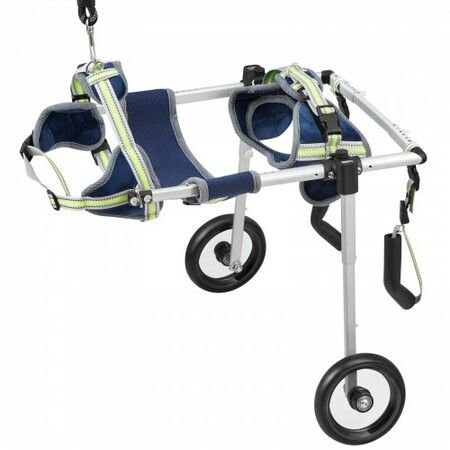 2 Wheels Dog Wheelchair for Back Legs, Pet Wheelchair Lightweight & Adjustable Assisting in Healing,  Dog Cart/Wheelchair for Injured, Disabled, Paralysis, Hind Limb Weak Pet(S)
