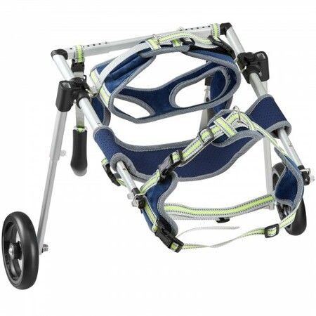 2 Wheels Dog Wheelchair for Back Legs, Pet Wheelchair Lightweight & Adjustable Assisting in Healing,  Dog Cart/Wheelchair for Injured, Disabled, Paralysis, Hind Limb Weak Pet(S)