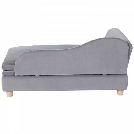 Pet Sofa, Dog Couch for Large-Sized Dogs and Cats, 36x23x16 inch Soft Velvety Dog Sofa Bed, 50 kg Loading Cat Sofa, Grey