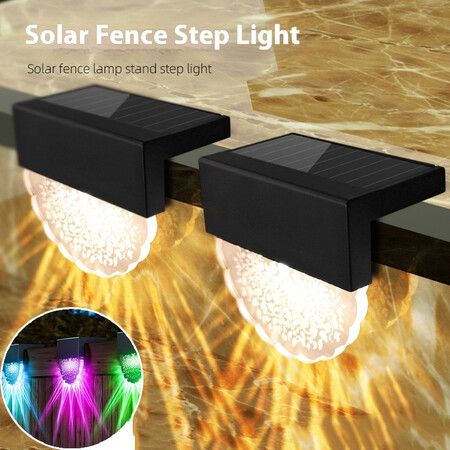 1 Pack Solar Deck Lights  Waterproof LED Pathway Lights with 8 Color Options Solar Powered for Outdoor Deck Fence and Garden