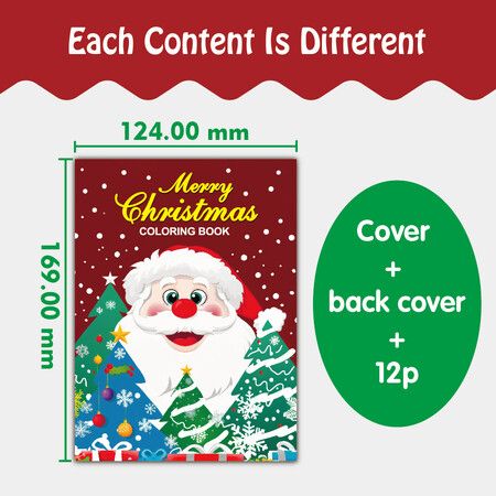 8PCS Christmas Painting Book Educational Graffiti Doodles Book For Kids