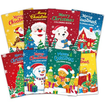 8PCS Christmas Painting Book Educational Graffiti Doodles Book For Kids