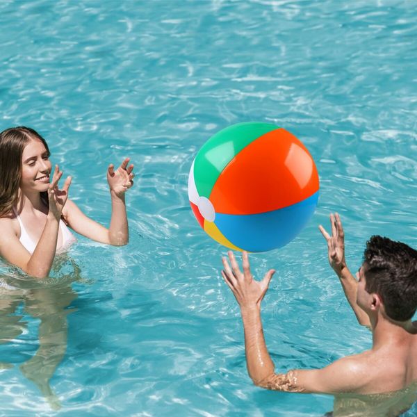 Beach Balls,Beach Balls for Kids,Rainbow Color Pool Toys Pool Balls for Swimming Pool,Beach Toys Inflatable Ball for Summer Parties and Water Games (20 Inch 2 Pack)