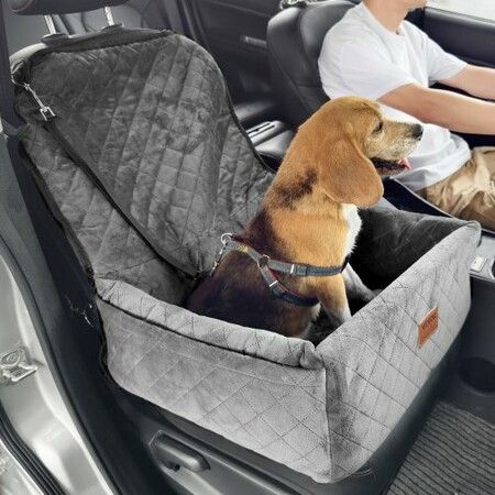 Dog Booster Car Seat Pet Car Seat for Small Medium Dog up to 18.1 kg Gray