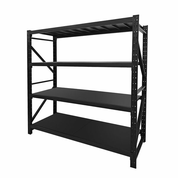 Luxsuite Metal Shelving Warehouse Garage Rack Storage Unit Heavy Duty Steel Pallet Racking Adjustable 4 Shelf Organiser 200x60x180cm