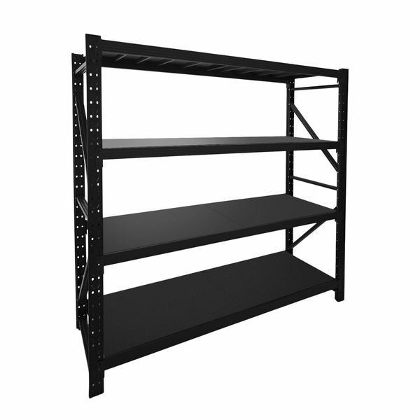 Luxsuite Metal Shelving Warehouse Garage Rack Storage Unit Heavy Duty Steel Pallet Racking Adjustable 4 Shelf Organiser 200x60x180cm