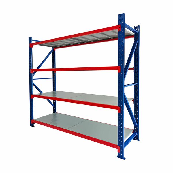 Luxsuite Shelving Garage Warehouse Rack Pallet Racking Storage Shelves 2x2m Adjustable 4 Tier Unit Metal Shelf Organiser for Home Office Kitchen