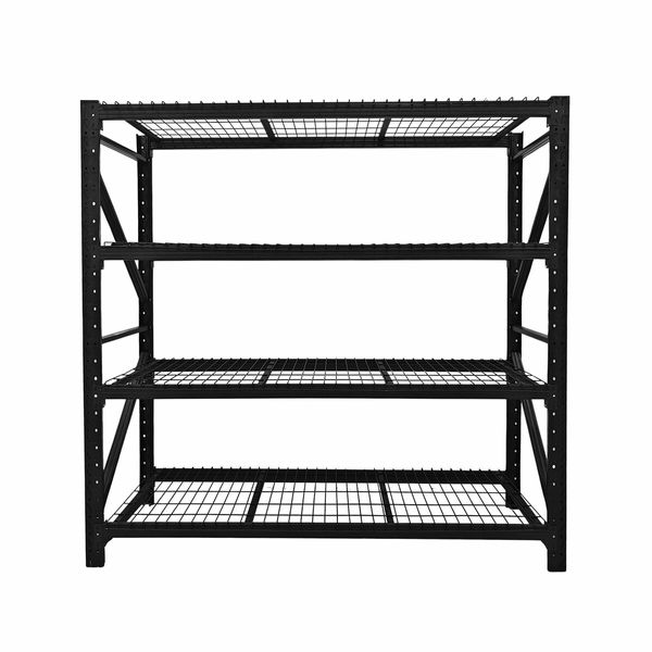 Luxsuite Garage Shelving Warehouse Storage Pallet Unit Adjustable Heavy Duty Metal 4 Shelf Wire Rack Kitchen Organiser