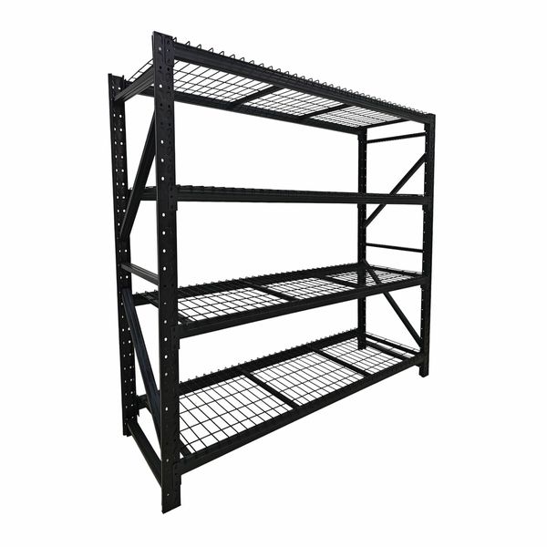 Luxsuite Garage Shelving Warehouse Storage Pallet Unit Adjustable Heavy Duty Metal 4 Shelf Wire Rack Kitchen Organiser