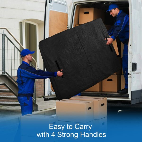 Mattress Bags for Moving and Storage,Waterproof Mattress Cover for Moving with Heavy Duty Handles,Moving Supplies Moving Bags,Twin Size,Black