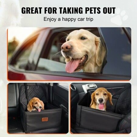 Dog Booster Car Seat Pet Car Seat for Small Dog up to 11.8 kg Black