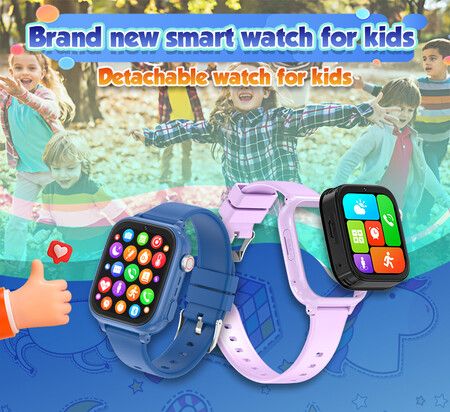 4G Smart Watch Kids LBS GPS Location WIFI  Video Call SOS Child Smartwatch HD Camera Monitor Tracker Photo Viewing Phone Watch Col.Pink