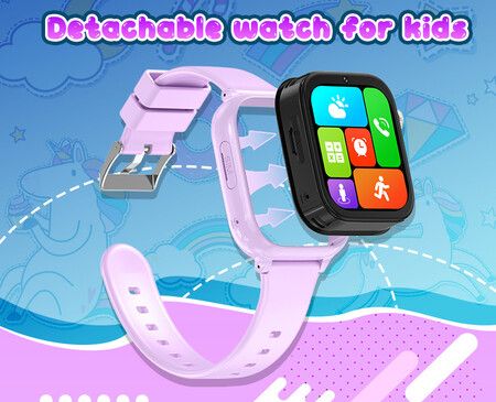 4G Smart Watch Kids LBS GPS Location WIFI  Video Call SOS Child Smartwatch HD Camera Monitor Tracker Photo Viewing Phone Watch Col.Pink