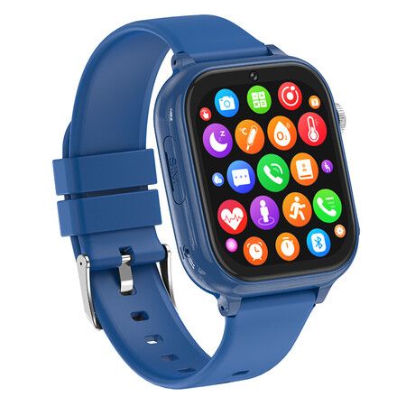 4G Smart Watch Kids LBS GPS Location WIFI  Video Call SOS Child Smartwatch HD Camera Monitor Tracker Photo Viewing Phone Watch Col.BLUE