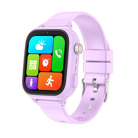 4G Smart Watch Kids LBS GPS Location WIFI  Video Call SOS Child Smartwatch HD Camera Monitor Tracker Photo Viewing Phone Watch Col.Purple