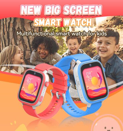 4G Smart Watch Kids LBS GPS Location WIFI  Video Call SOS Child Smartwatch HD Camera Monitor Tracker Photo Viewing Phone Watch ColBLUE