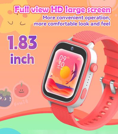 4G Smart Watch Kids LBS GPS Location WIFI  Video Call SOS Child Smartwatch HD Camera Monitor Tracker Photo Viewing Phone Watch Col.RED