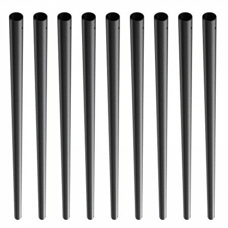 Staircase Metal Balusters, 3/4'' Round x 32'' Long Aluminum Decorative Banister Spindles, 101 Pack Deck Baluster with Screws, Classic Hollow Deck Railing Satin Black Powder Coated for Porch