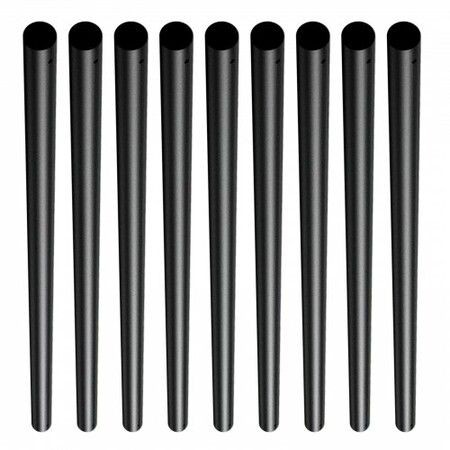 Staircase Metal Balusters, 3/4'' Round x 32'' Long Aluminum Decorative Banister Spindles, 101 Pack Deck Baluster with Screws, Classic Hollow Deck Railing Satin Black Powder Coated for Porch