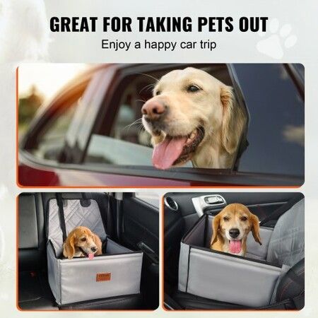 Dog Booster Car Seat Pet Car Seat for Small Dog up to 11.8 kg Gray